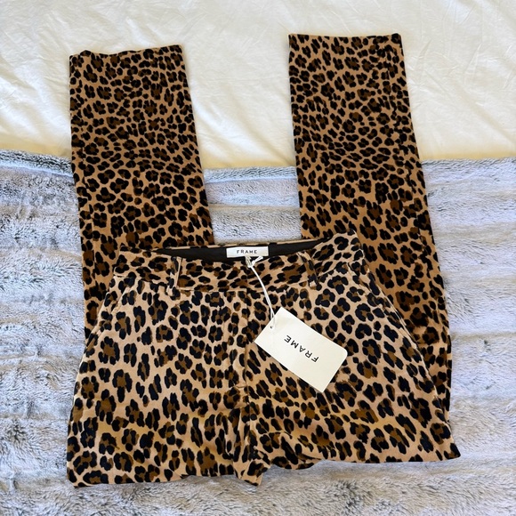 Frame Leopard Print Trousers - Picture 1 of 3